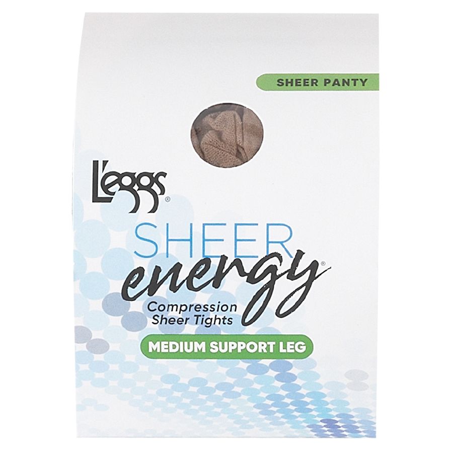 L'Eggs® Sheer Energy® Size A Medium Support Leg Sheer Pantyhose - Black, 1  ct - Harris Teeter