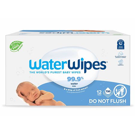 WaterWipes Baby Wipes 12 Pack, 60 Each Unscented