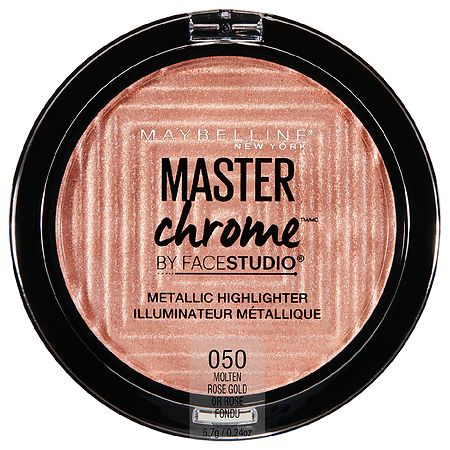 Maybelline Facestudio Master Chrome Metallic Highlighter Makeup Molten Rose Gold