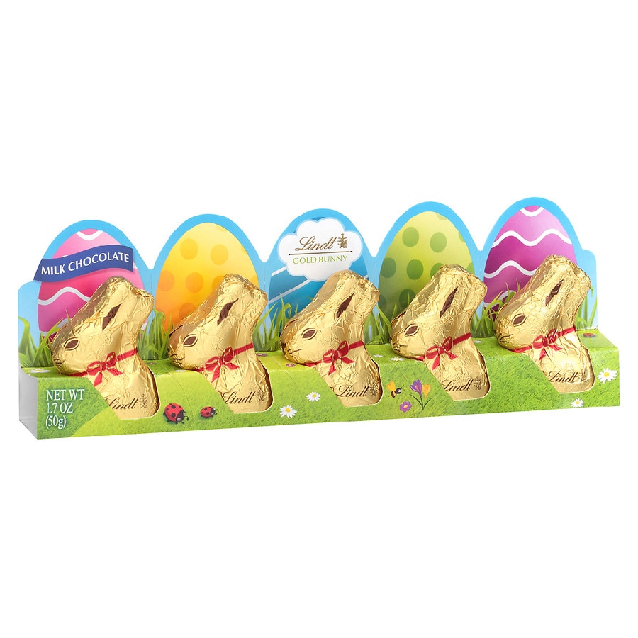 Lindt Easter Mini Gold Bunnies 5 Pack Chocolate Walgreens