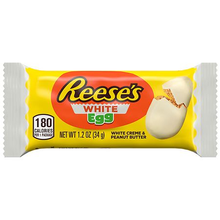 Reese's Peanut Butter Egg, Easter Candy, Pack White Creme