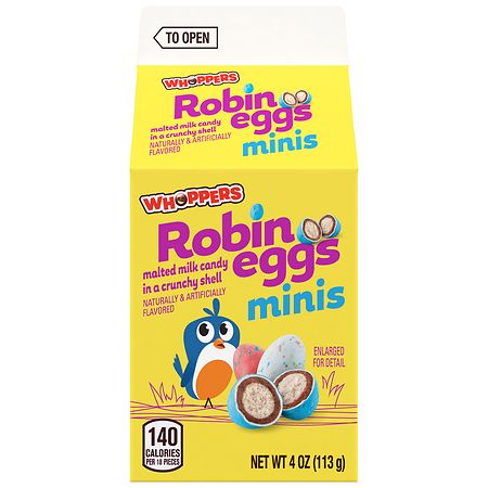 Whoppers Robin Eggs Minis Easter Candy, Carton Malted Milk Balls