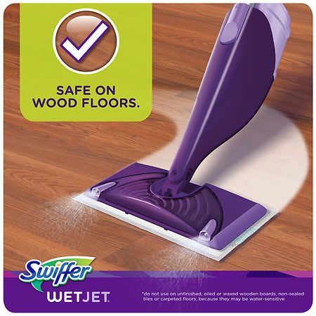 Save on Swiffer WetJet Wood Mopping Starter Kit (1 Mop, 5 Pads, 1