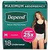 Depend Adult Incontinence Underwear for Women, Disposable, Maximum Medium Blush-0