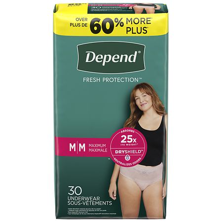 96 Count Assurance Women's Incontinence Overnight Underwear Max