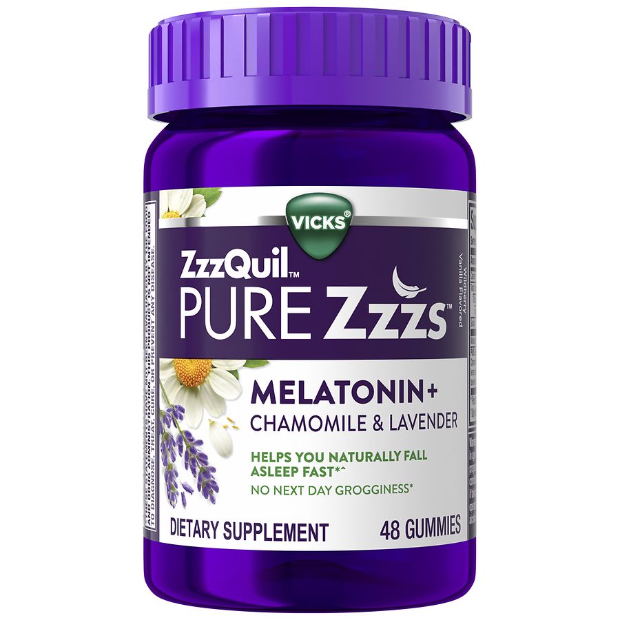 ZzzQuil Melatonin Sleep Aid Gummies Wildberry Vanilla | Walgreens