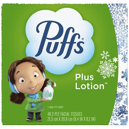 Puffs Plus Lotion Facial Tissues, 2-Ply - 48 facial tissues