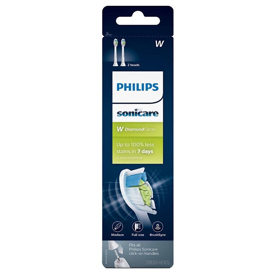 Leegte Teken seinpaal Philips Sonicare W DiamondClean Replacement Brush Heads White | Walgreens