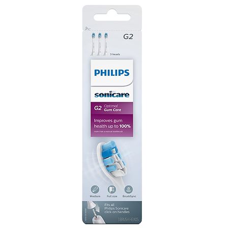 Philips Sonicare G2 Optimal Gum Care Replacement Brush Heads White