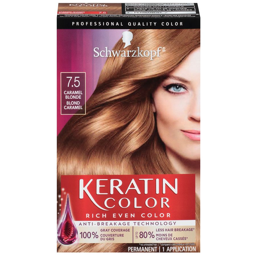 Schwarzkopf Keratin Color Permanent Hair Color Cream,  Caramel Blonde |  Walgreens