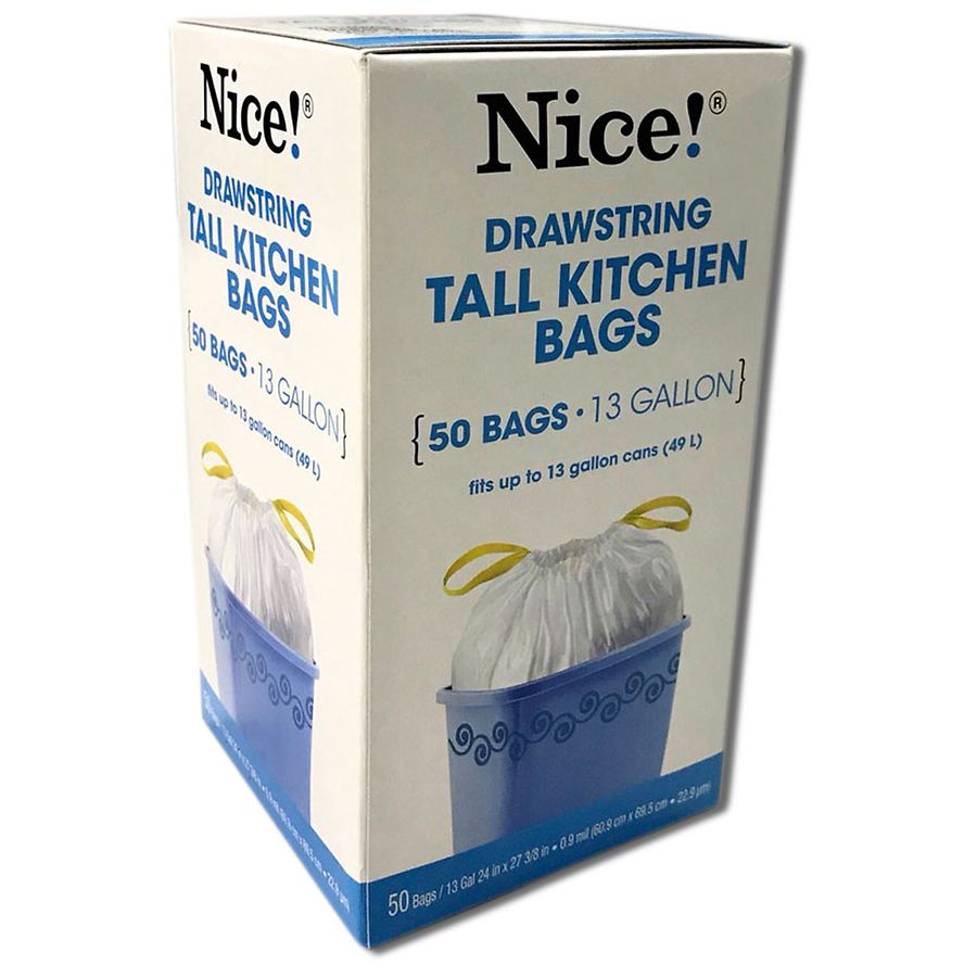 Publix Tall Kitchen Garbage Bags, with Drawstring Closure System, 13-Gallon