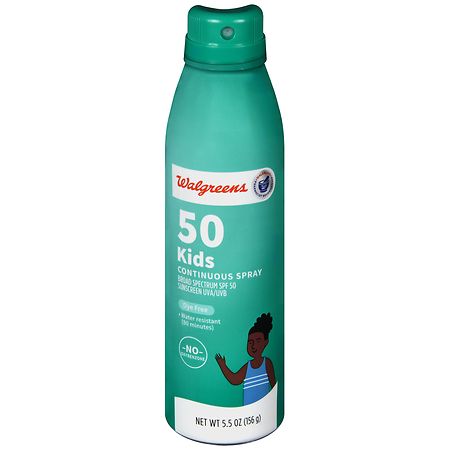 Walgreens 50 Kids Continuous Spray Sunscreen
