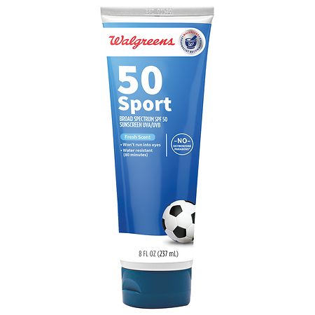 Walgreens Sport Sunscreen Lotion SPF 50 Fresh Scent