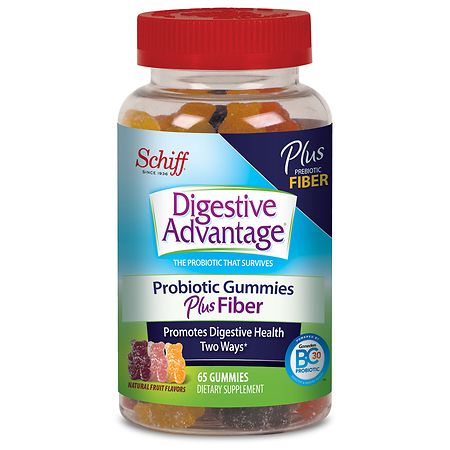 UPC 020525183613 product image for Digestive Advantage Probiotic Gummies Plus Fiber Natural Fruit Flavors - 65.0 ea | upcitemdb.com