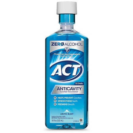 ACT Anticavity Mouthwash, Zero Alcohol Arctic Blast