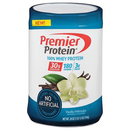 Premier Protein 100% Whey Protein Powder Vanilla Milkshake