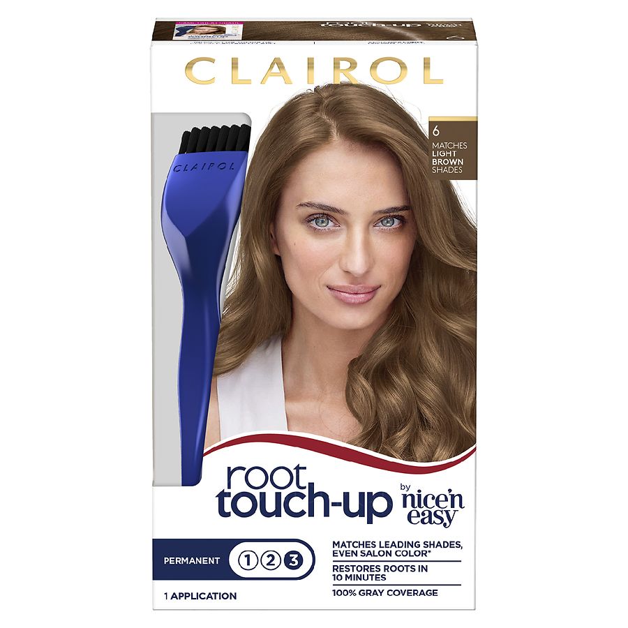 Clairol Nice 'n Easy Root Touch-Up Permanent Hair Color, 6 Light Brown