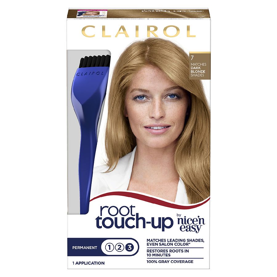 Clairol Nice 'n Easy Root Touch-Up Permanent Hair Color, 7 Dark Blonde ...