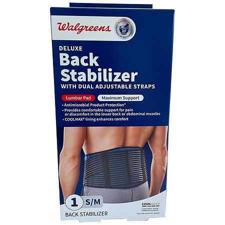 Walgreens Back Stabilizer with Dual Adjustable Straps Maximum Support