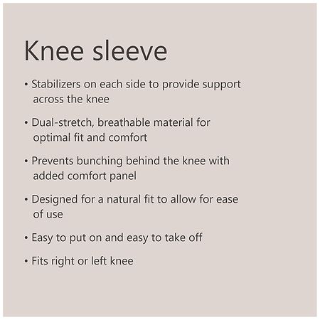 Walgreens Knee Sleeve With Side Stabilizers Advanced Support L