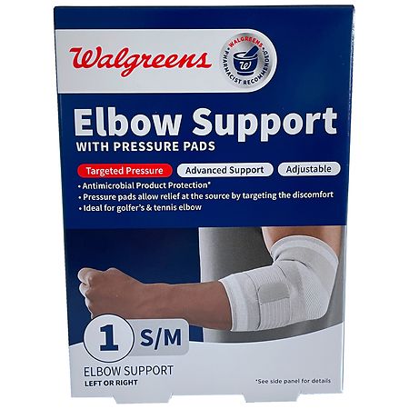 Walgreens Elbow Support with Pressure Pads Advanced Support S/ M