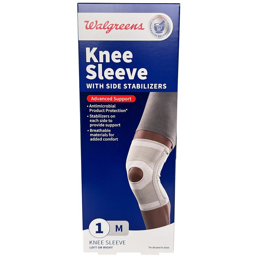 Walgreens Knee Sleeve With Side Stabilizers Medium