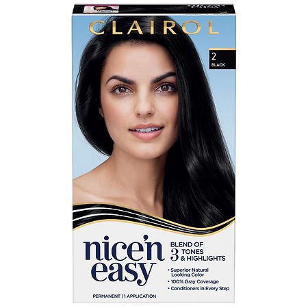 Clairol Nice 'n Easy Permanent Hair Color 2 Black
