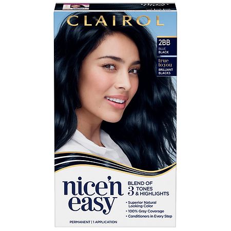 Clairol Nice 'n Easy Permanent Hair Color 2BB Blue Black