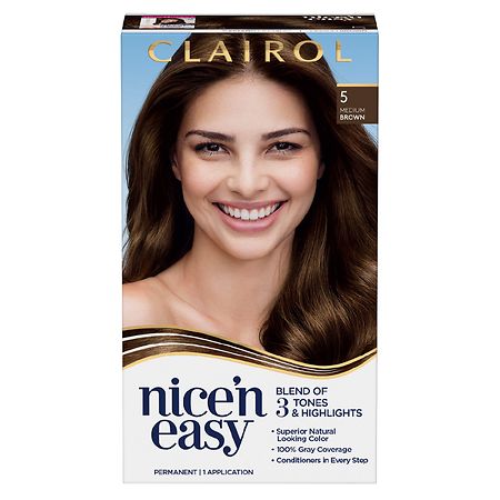 Clairol Nice 'n Easy Permanent Hair Color 5 Medium Brown