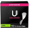 U by Kotex Balance Daily Wrapped Panty Liners for Women (Previously 'Barely  There'), Light Absorbency, Regular Length, 150 Count (Packaging May Vary) :  : Health & Personal Care