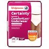 Walgreens Certainty ComfortLux Adult Incontinence Underwear for Women Small  Blush