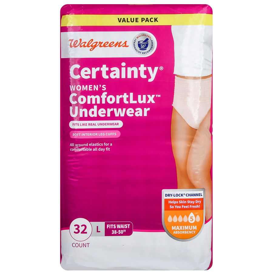 Walgreens Certainty Maximum Long Absorbency Incontinence Pads, Delivery  Near You