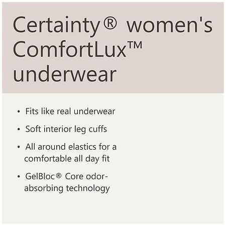 Walgreens Certainty Women's ComfortLux Underwear Maximum Absorbency 2XL  Blush