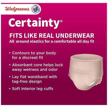  Walgreens Certainty Underwear for Men and Women 28ct Xl  Moderate : Health & Household