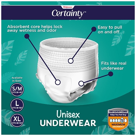 Walgreens Certainty ComfortLux Adult Incontinence Underwear for