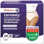 Depend Adult Incontinence Underwear for Women, Disposable, Overnight Large (14  ct) Blush