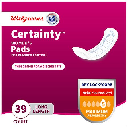 Walgreens Certainty Belted Shields for Men and Women, Moderate Absorbency  (1) : : Health & Personal Care