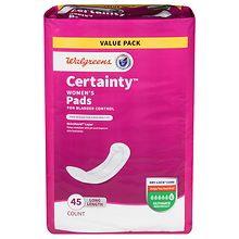 Walgreens Certainty Moderate Absorbency Incontinence Pads - 66.0 ea - Yahoo  Shopping