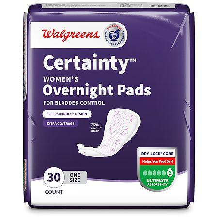 Walgreens Certainty Women's ActiveDry Pads Moderate 18 ct
