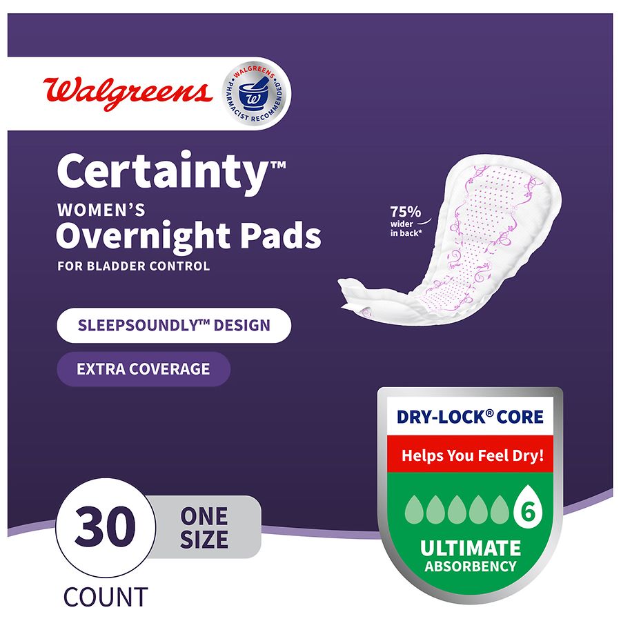 14 XL Count Walgreens Certainty Women's Overnight Underwear