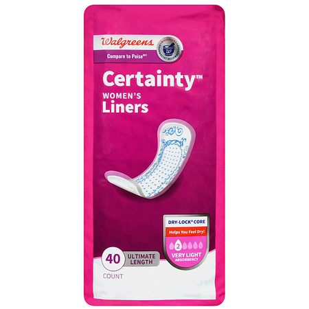 Poise Microliners Level 1 Absorbency Long Length Light liners (50