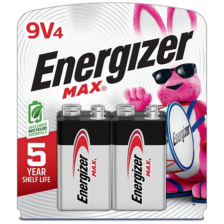 Energizer Max 9 Volt Alkaline Batteries 9V