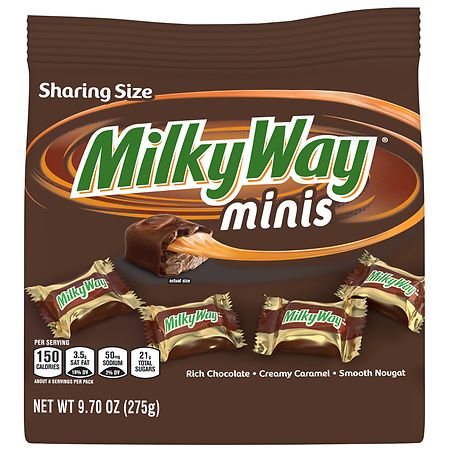 Milky Way Milk Chocolate Candy Bars Minis Sharing Size