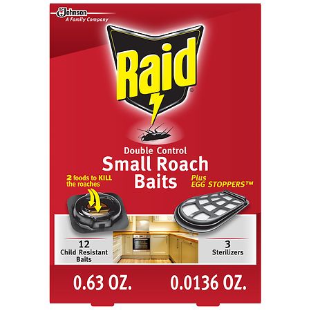 Raid Double Control Small Roach Baits Plus Egg Stoppers - 15.0 ea