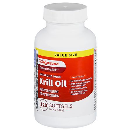 Walgreens Antarctic Pure Krill Oil 350 mg Softgels (120 days)