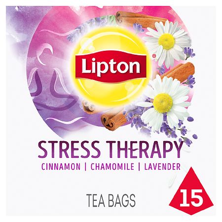 Lipton Stress Less Herbal Supplement Tea Bags Cinnamon, Chamomile, and  Lavender
