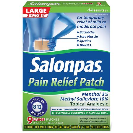 Mentholatum WellPatch Backache Extra Large Ultra Strength Pain Relief Patch
