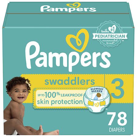 Pampers Swaddlers Active Baby Diapers Size 3 (ct 78) | Walgreens