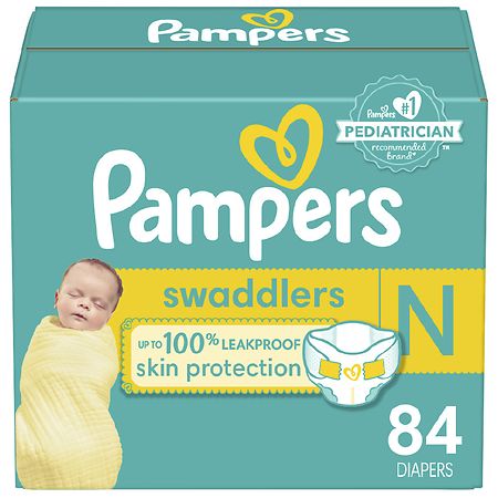 Pampers Couches Swaddlers pour bébé actif, taille 7, 66 couches - 66 ea