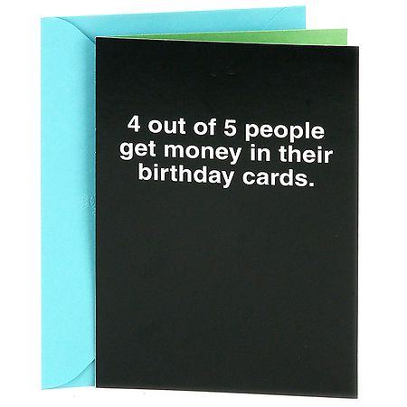 Shoebox Funny Birthday Card (4 Out of 5 People Sarcastic Joke) Black |  Walgreens